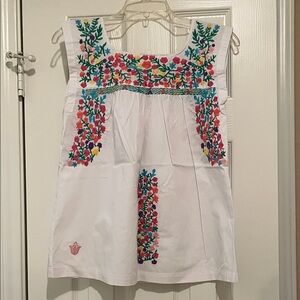 The Impeccable Pig Kids Floral Embroidered Top